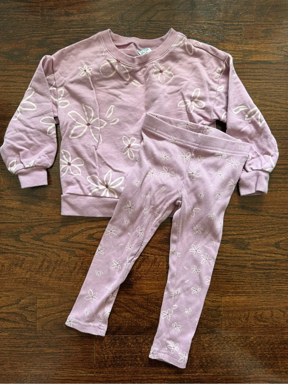 Carter's Mauve Floral Sweatshirt & Leggings Set